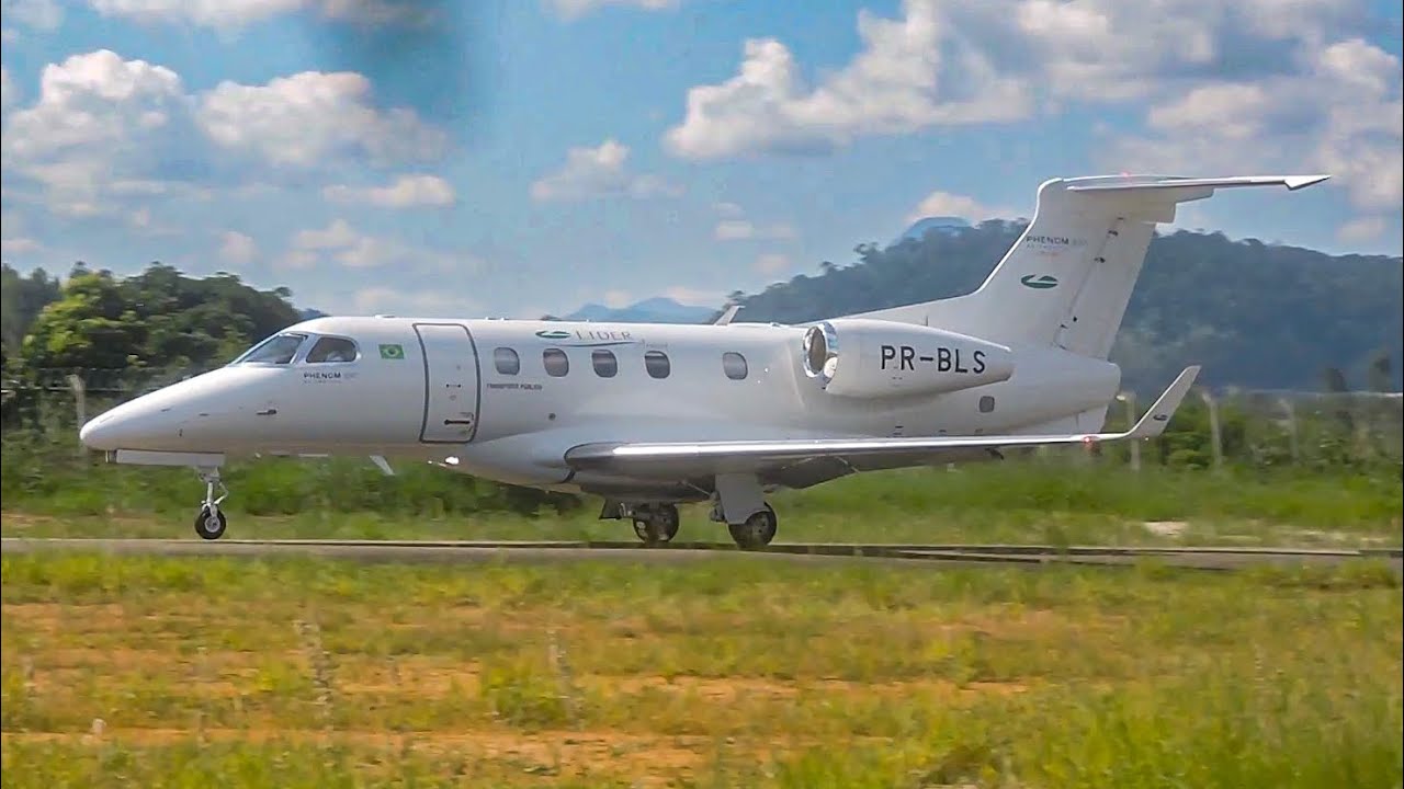 Decolagem do Embraer Phenom 300 com o fênomeno mundial Alok, no Aeroporto de Muriaé