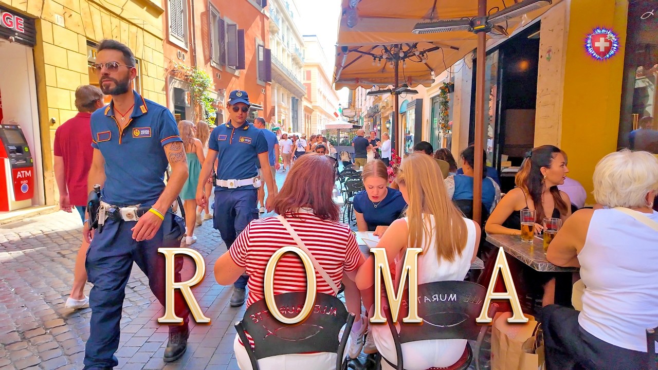 ROME ITALY ✨  Walking Tour along the most tourist paths 4K Luxury Shopping street & History