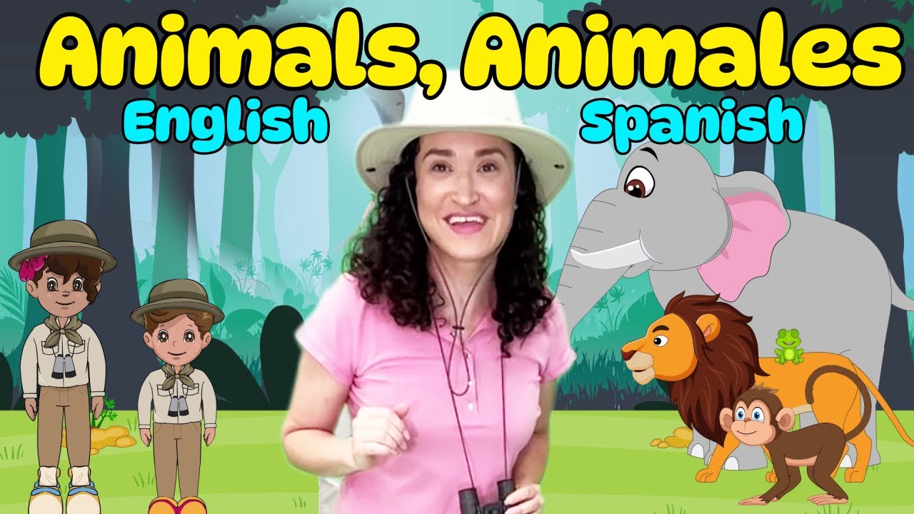 Kids Learn Wild Animals in Spanish & English: Interactive Bilingual Kids Activity