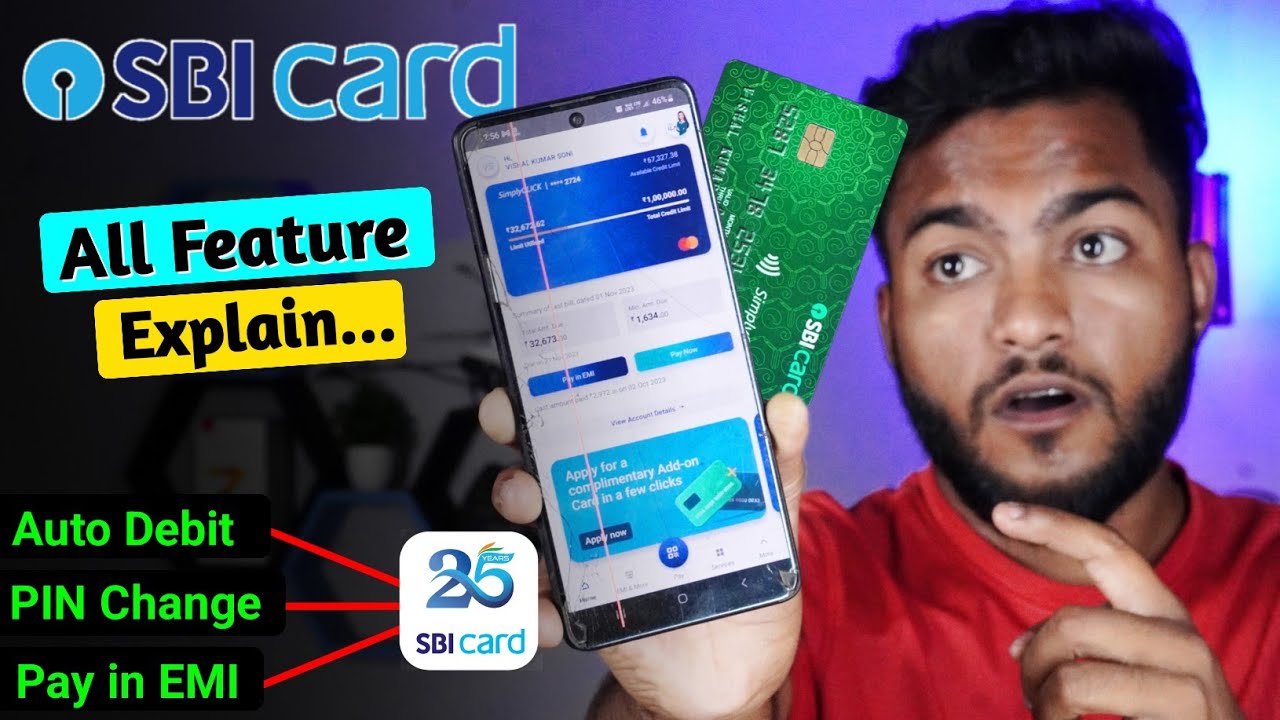SBI  Card App All Feature Explain - Auto Debit, PIN Change And Convert in EMI