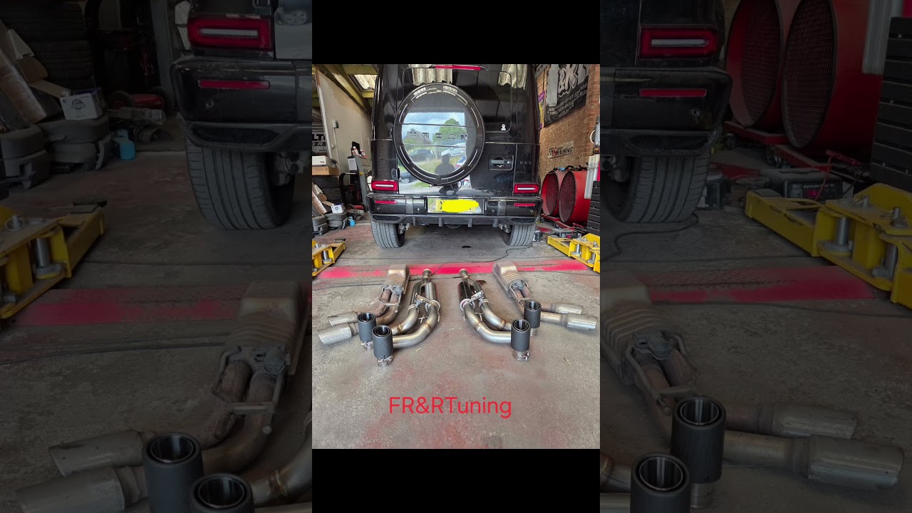 G63 AMG Milltek OPF Cat Back Carbon Exhaust, pops crackles fr-rtuning