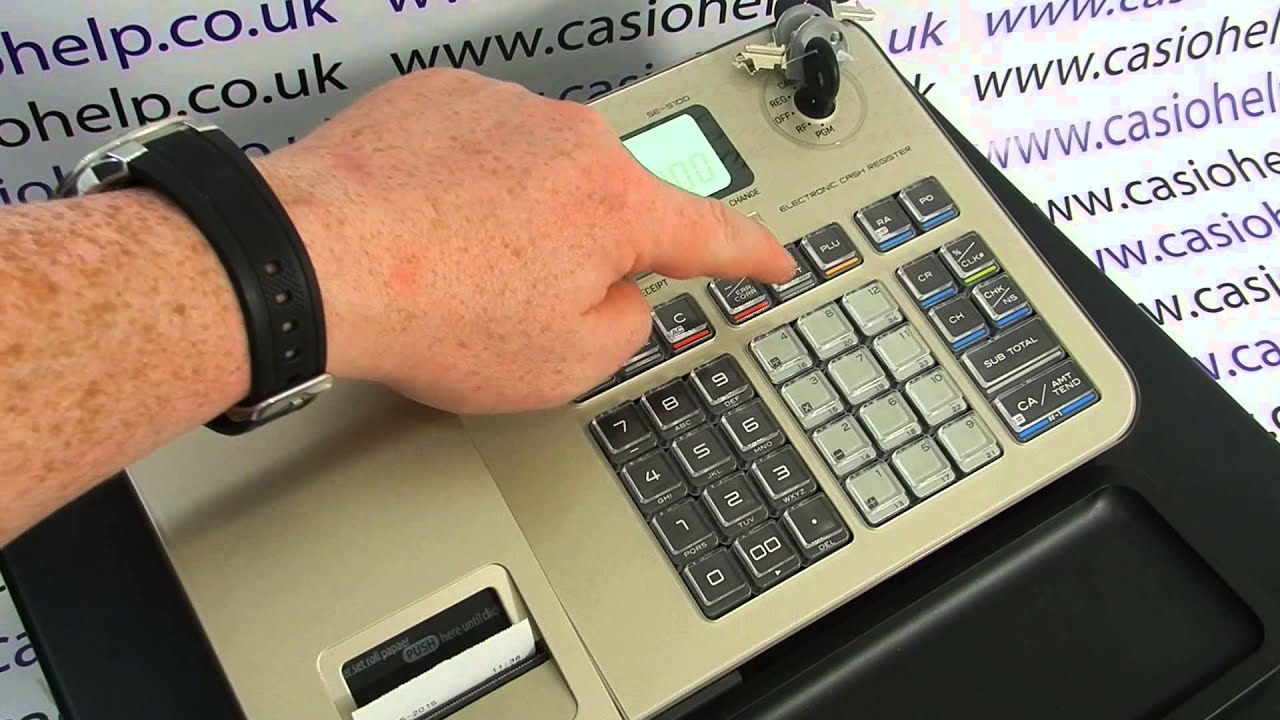 How To Program A Department Button Name On Casio SE-S100 PCR-T285 PCR-T295