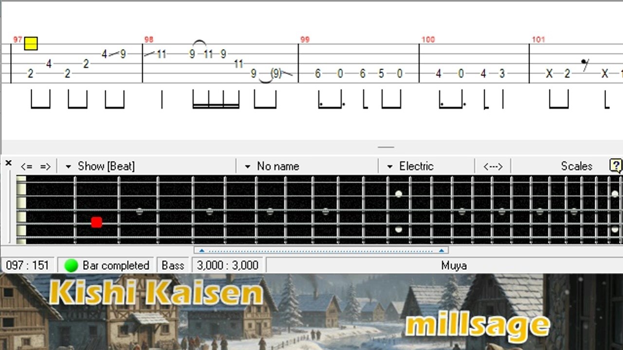 起死開戦 / millsage / ベース [TAB] Kishi Kaisen - Bass