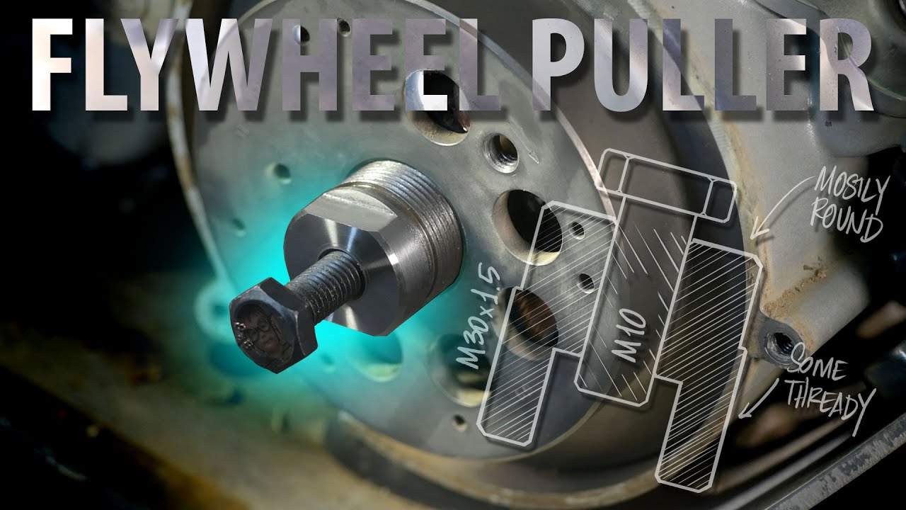 EASY Flywheel Puller... using ONLY industrial lathe and milling machine!!!