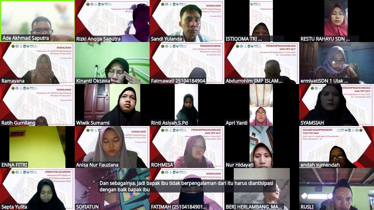 Sosialisasi Pelaksanaan UP-UKMPPG Bagi Mahasiswa PPG Batch 4 Tahun 2025