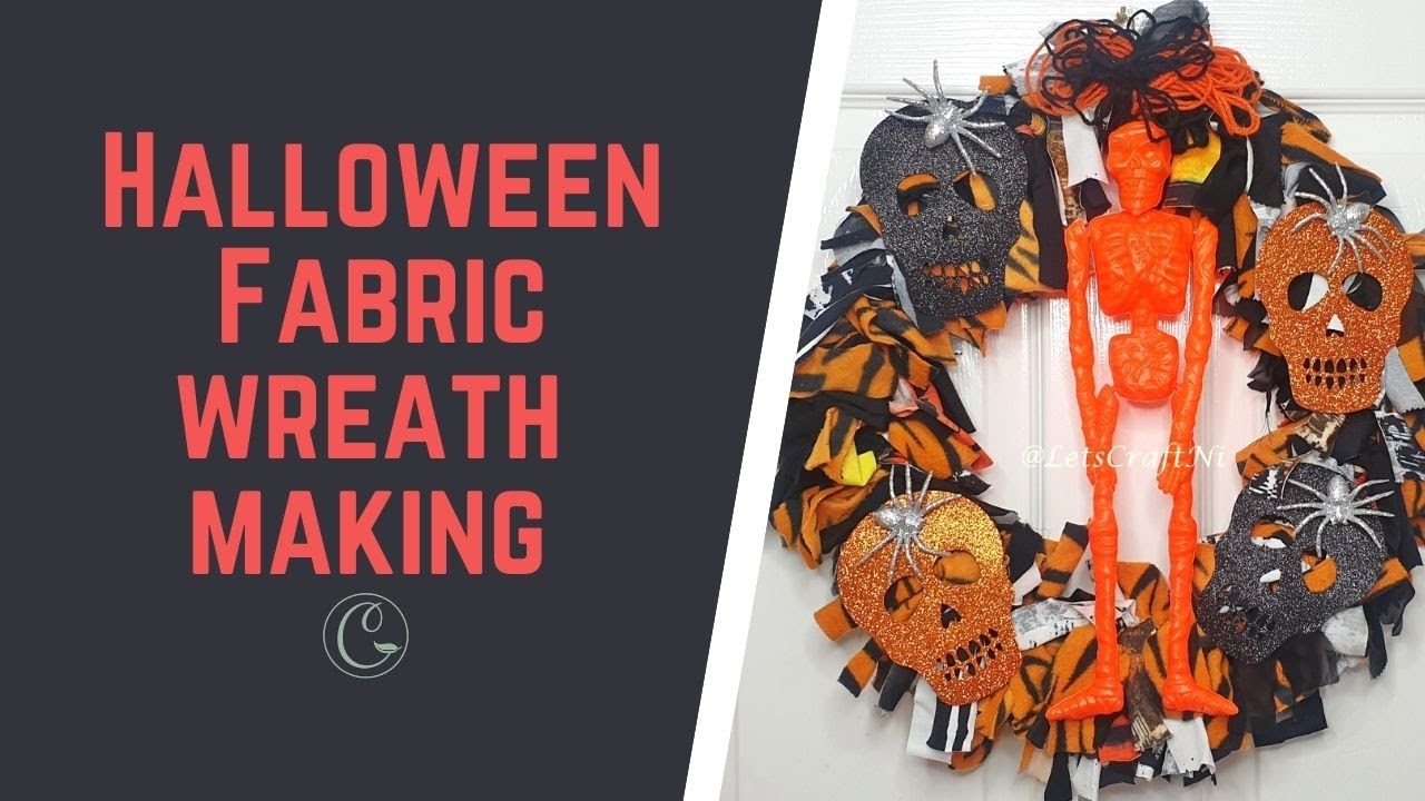 Halloween Kids Wreath Making How To Video | Make Your Own Spooky Wreath using Recycled Fabric