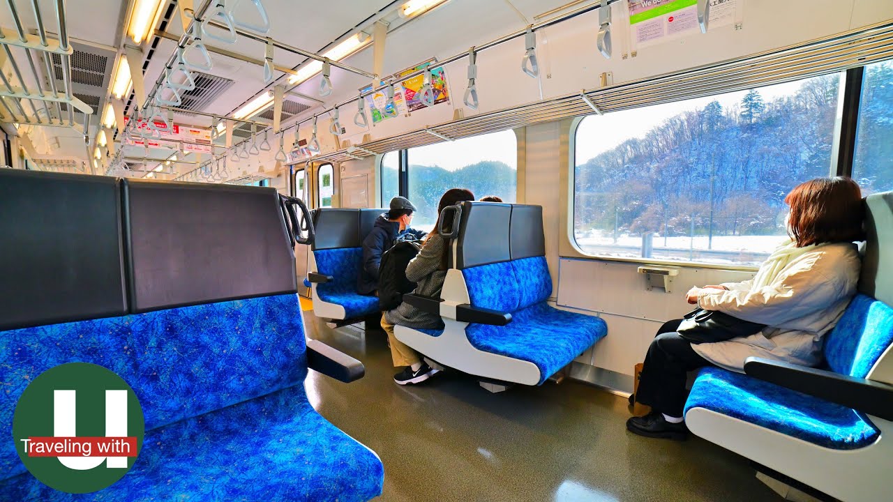 Поездка по лучшим живописным горным железным дорогам 🚞 в зоне сильных снегопадов в Японии🇯🇵