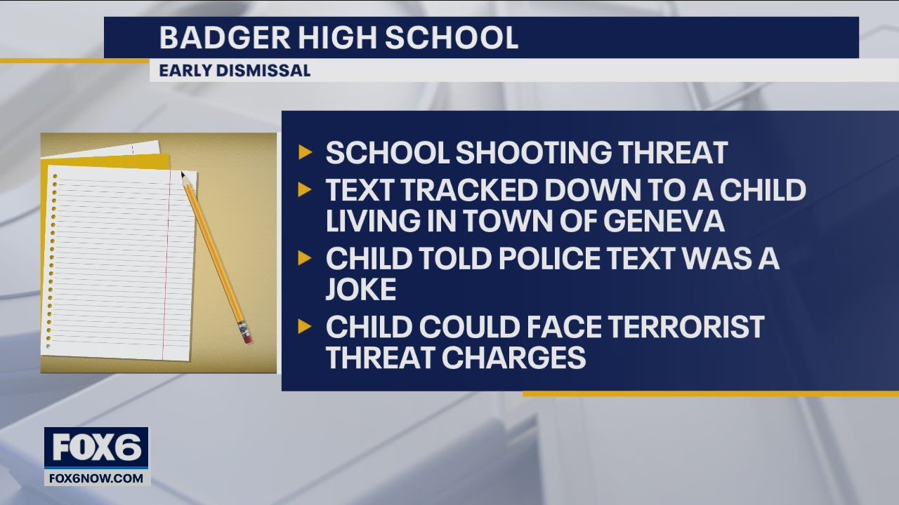 Badger HS school shooting threat; juvenile arrested | FOX6 News Milwaukee