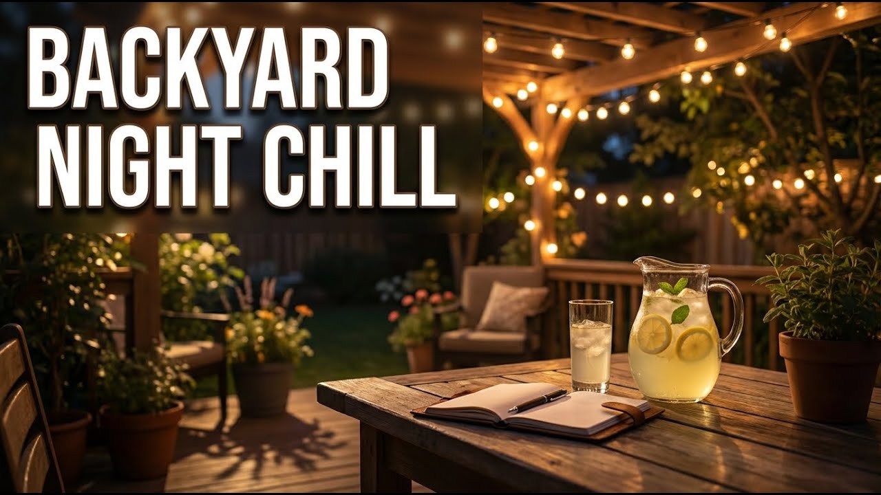 Backyard Under String Lights | Cool Jazz for Summer Nights