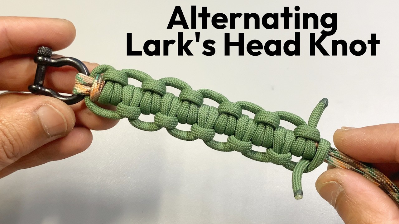 How to Tie Alternating Lark's Head Knot