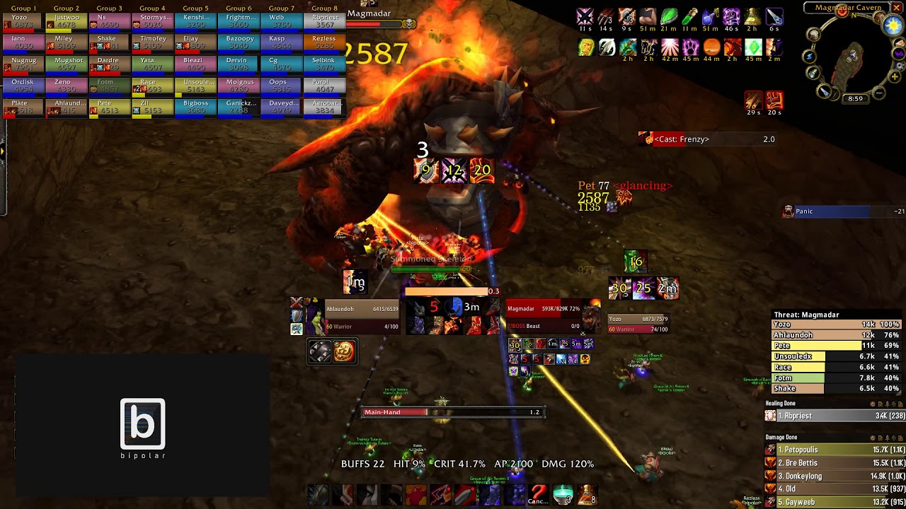 Classic WoW Fury Warrior Rank 1 2H Fury (Slam) Magmadar 10/22/2019