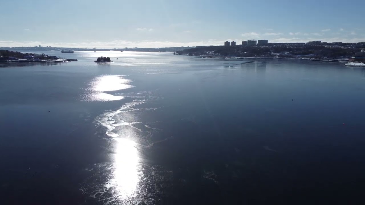 Aerial Tour of Bedford Basin in Bedford, Nova Scotia - Drone Video