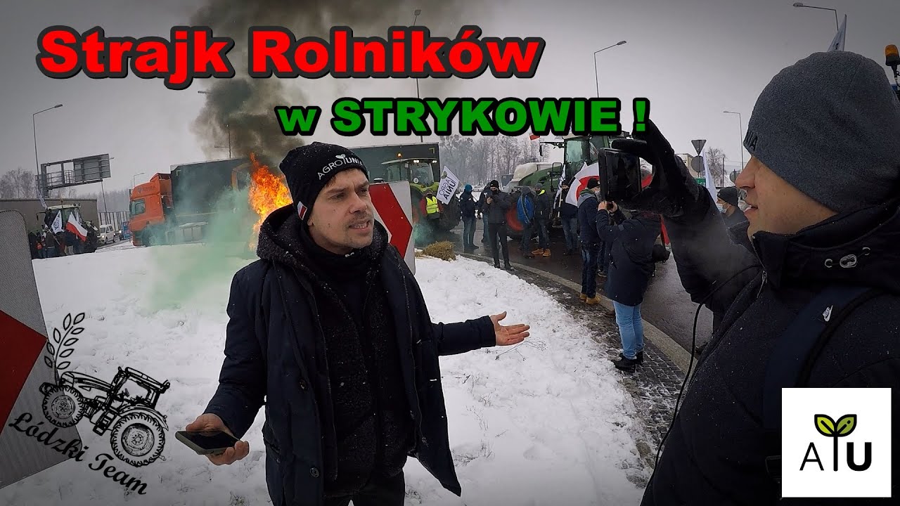 Strajk Rolników w STRYKOWIE  ! Rondo Sosnowiec - Pieńki || AGROUNIA || Łódzki Team || 19.01.2021r
