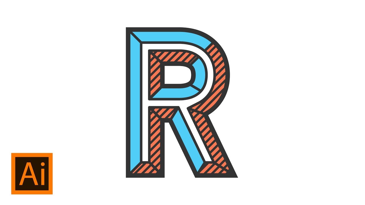 Chiseled Text Effect | Adobe Illustrator Tutorial