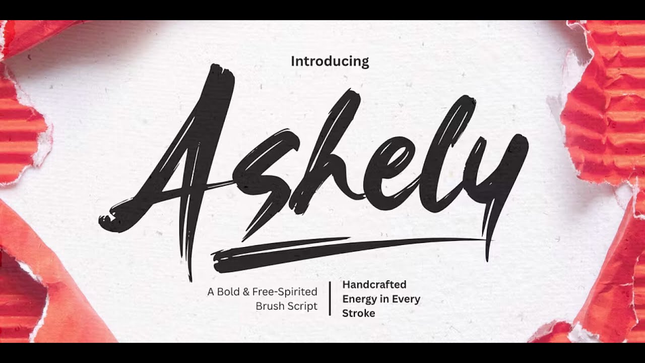 Ashely: A Bold Brush Script Font for Dynamic Designs