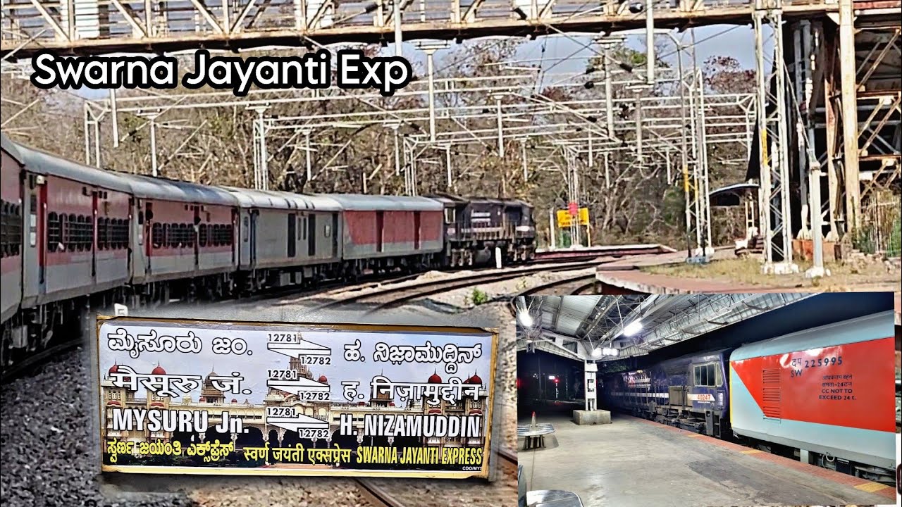 Part 2: 12782 SWARNA JAYANTI EXP: PUNE to MYS : Train Journey : BLEED BLUE WDP4D : INDIAN RAILWAYS