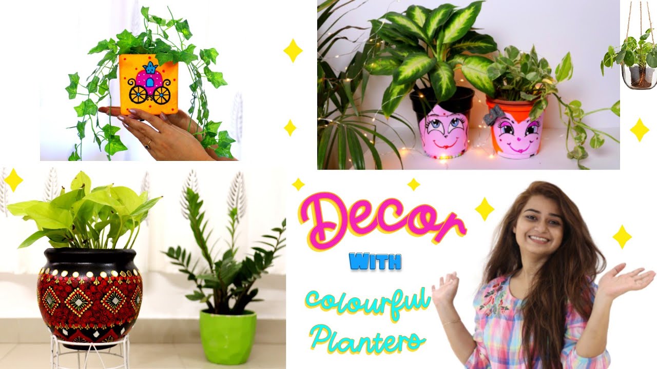 Decor Your Home In a Colourful Way with Waste Planters and Minimum Craft Supplies |  #4easyDIYs