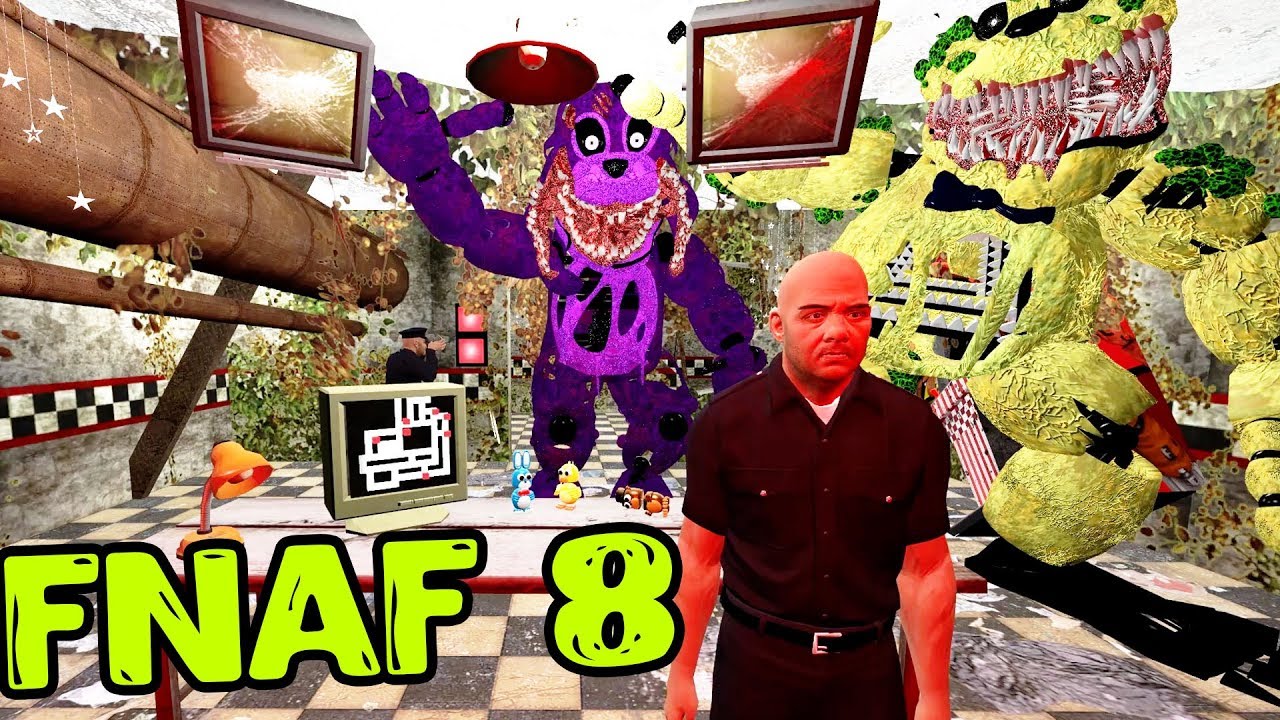 АНИМАТРОНИКИ ПУГАЮТ ОХРАННИКА FNAF 8 COOP ► Garry's Mod