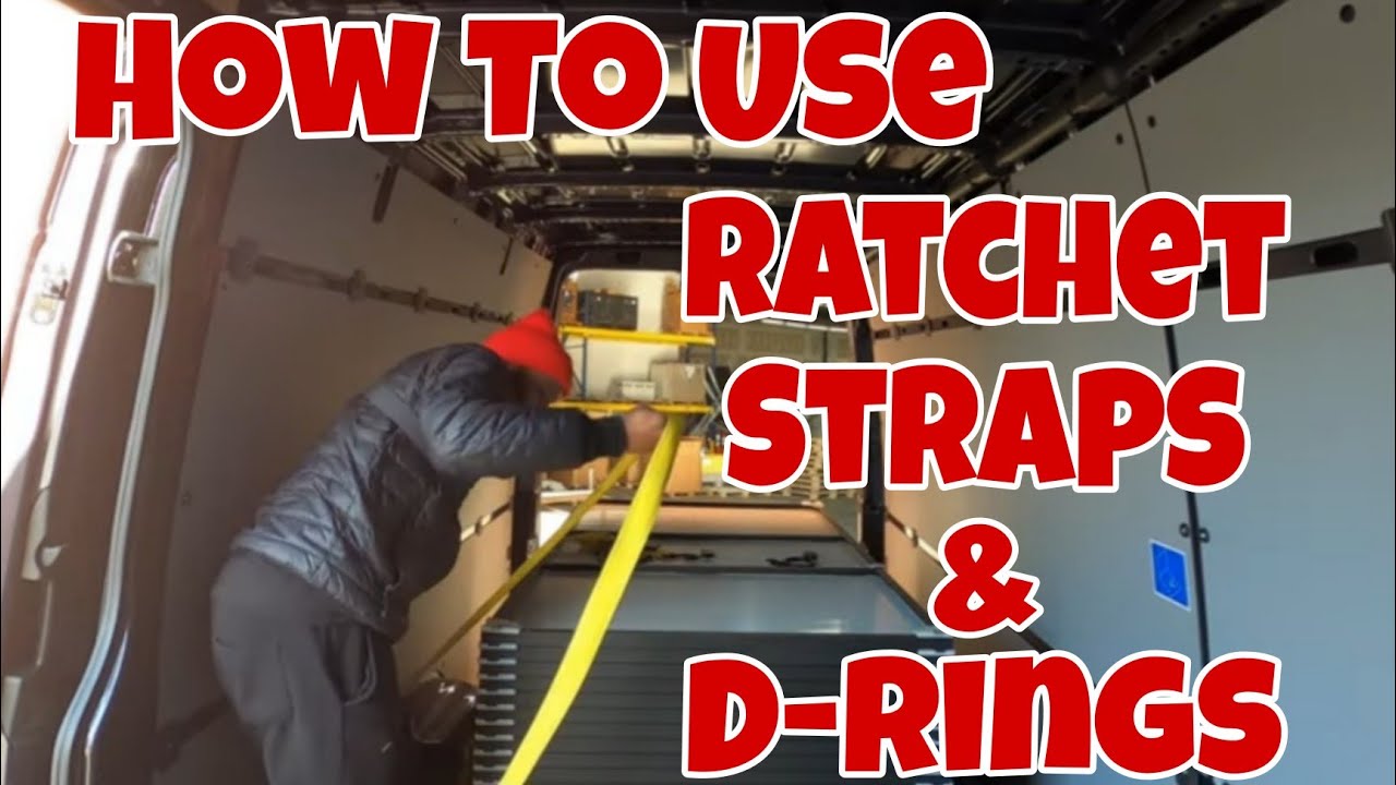 How To Strap Down Your Cargo Using Ratchet Straps and D-Rings! #foryou #tutorial