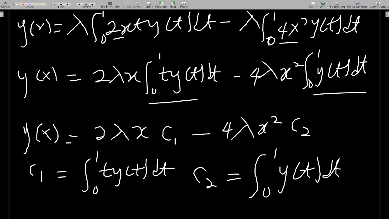 Finding the eigenvalues and eigenfunctions of a Fredholm's integral equation