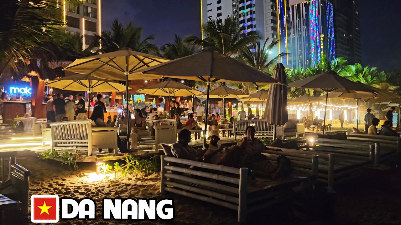 DA NANG VIETNAM - Beautiful My Khe Beach At Night The Real Scenes Tourist Don't Expect