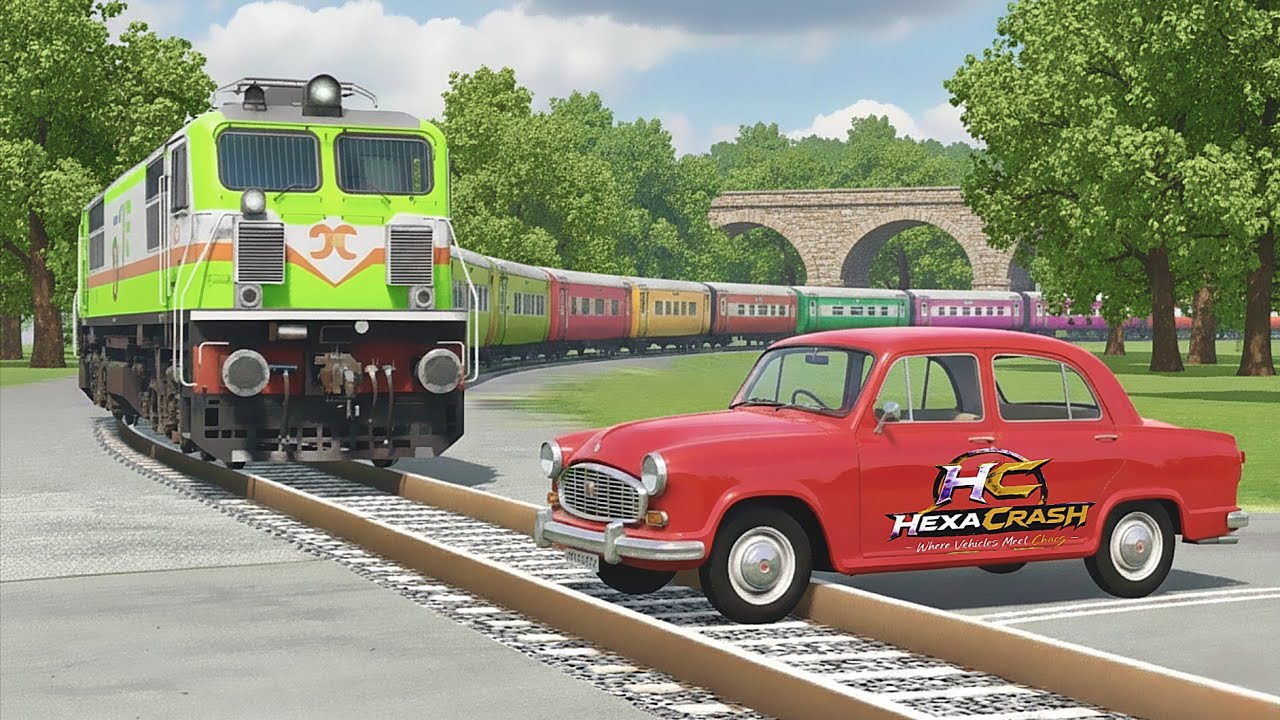 Cars vs Rails – BeamNG.Drive 🔥 #crash #car #destroy #funk 