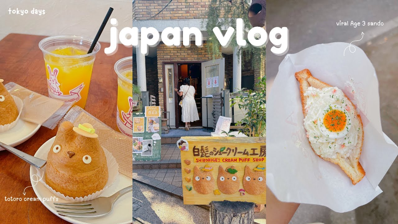 tokyo life 🍡 cafe hopping, gachapons, trying viral food, totoro cream puffs, shinjuku