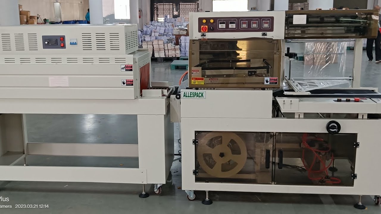 Fully auto L sealer+SHRINK TUNNEL  FQL450A+4522N #machine #strapping #viral #shrinkwrap#satisfying