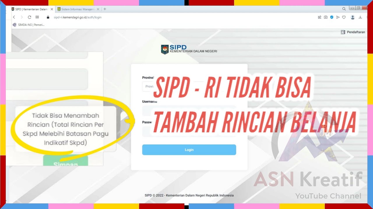 Mengatasi Tidak Bisa Menambah Rincian Belanja pada SIPD-RI #sipd #sipdri