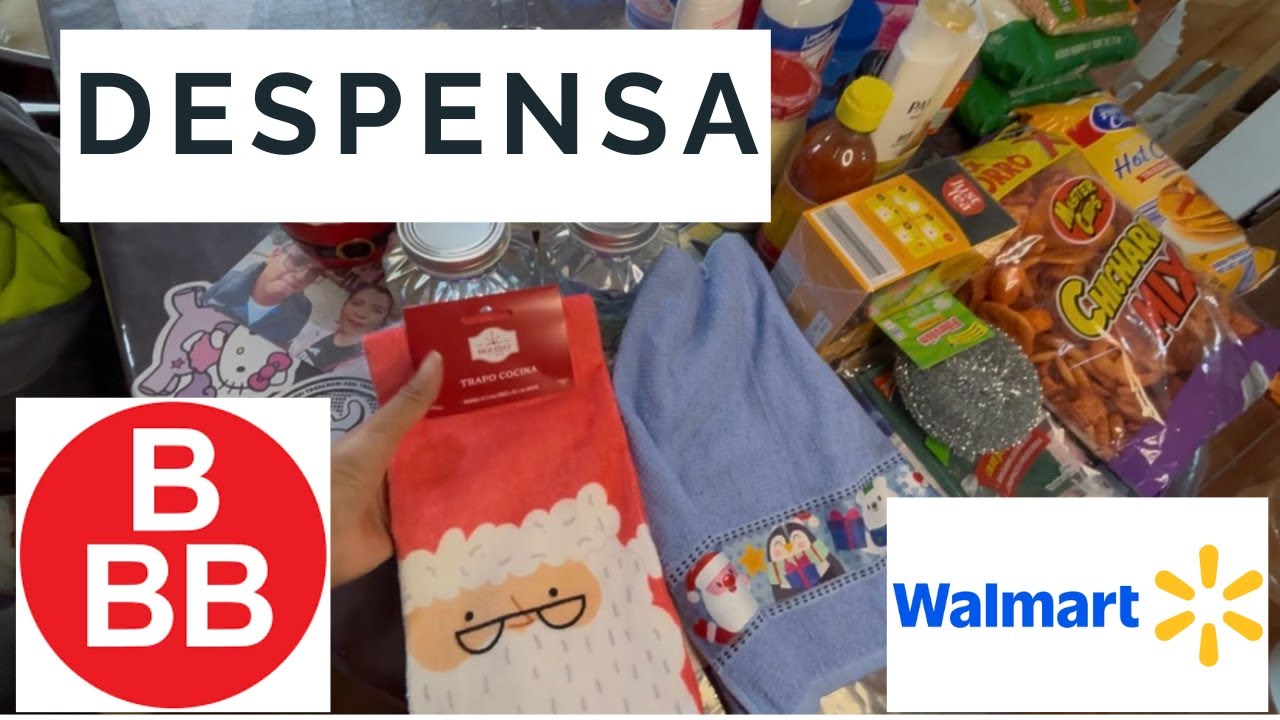 Mi despensa en 3B y comprando detalles navideños en Walmart 🎄🛒