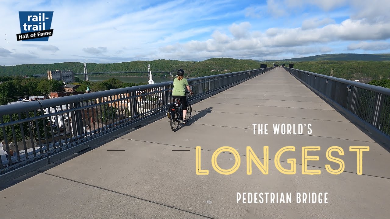 Hudson Valley Rail Trail -- The Longest Pedestrian Bridge in the World!  Biking New York
