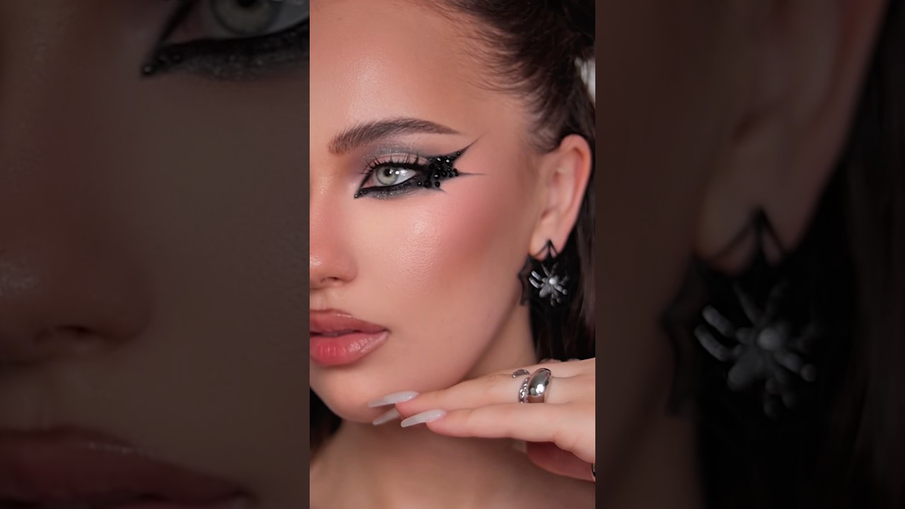 крылья летучей мыши 🦇легкий образ на Хэллоуин / #макияж #Хеллоуин #макияжнахеллоуин #макияжглаз #...