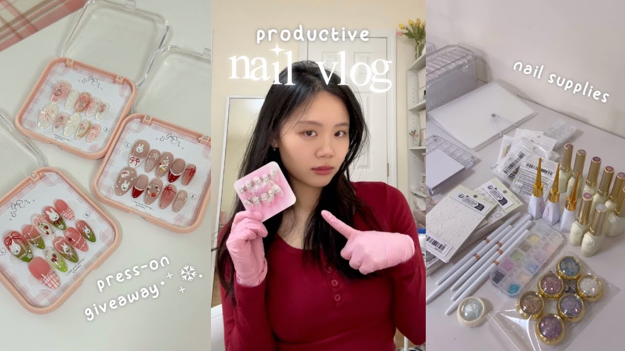 NAIL VLOG🎄: праздничный маникюр, зима в Нью-Йорке, рождественская раздача призов✨