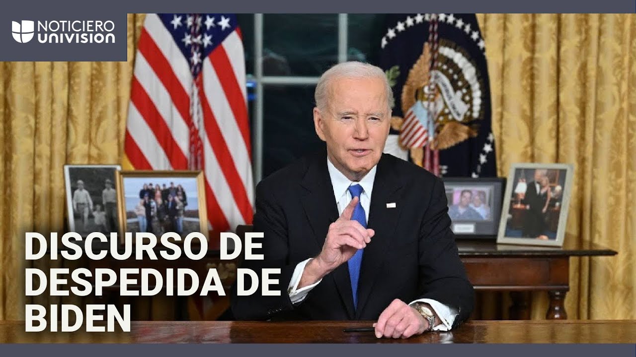 Discurso completo de despedida de Biden: alertó de los peligros de una naciente 