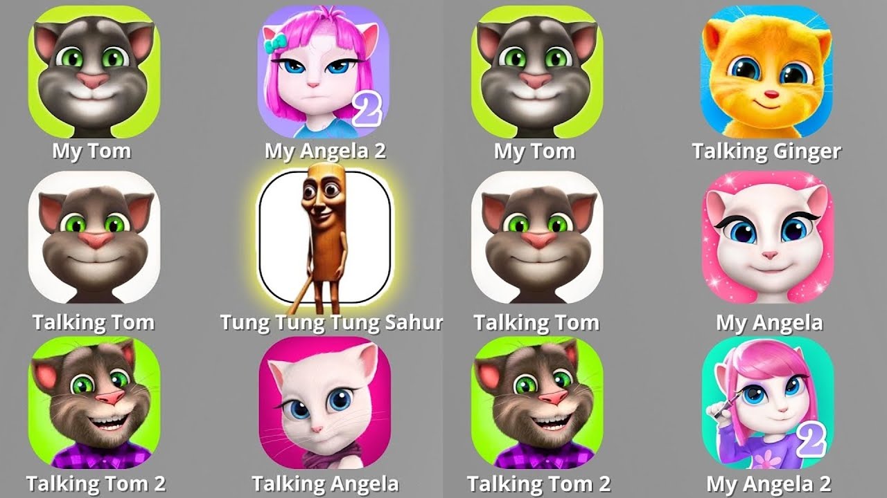 Talking Tom,Angela,Italian Brainrot,Tralalero Tralala,Talking Ben,Squid Game Sprunki Incredibox...