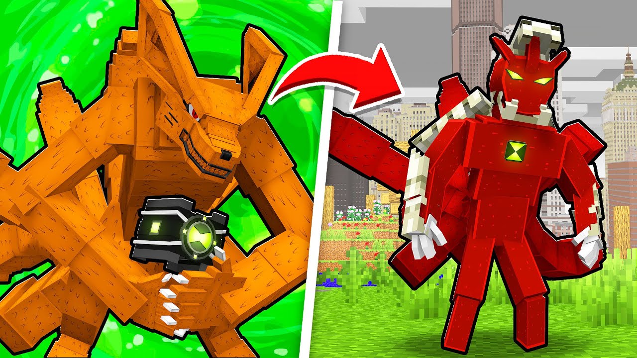 A KURAMA entrou DENTRO do OMNITRIX de BEN 10 no Minecraft!