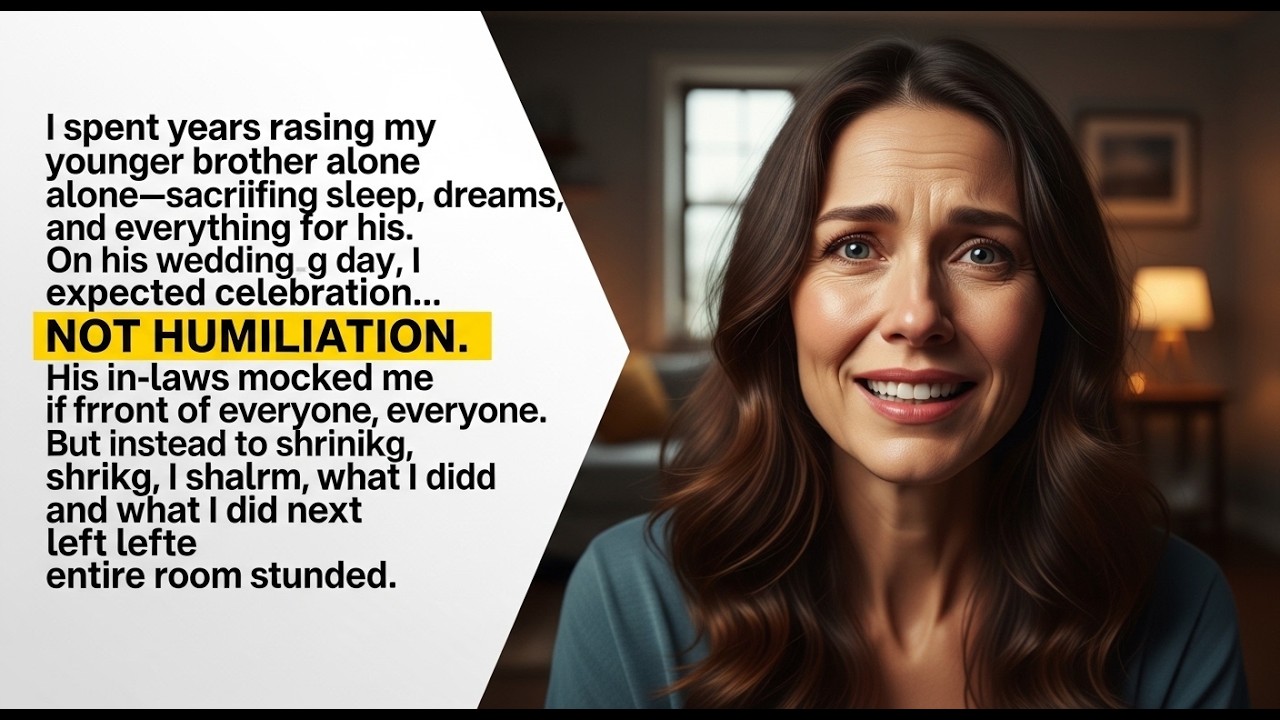 I Raised My Brother Alone—But His In Laws Humiliated Me at His Wedding, So I Took Action