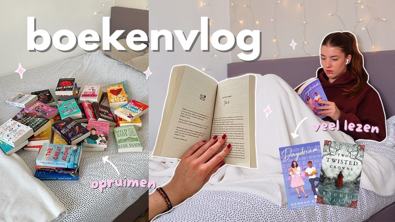 Boekenvlog 📖🎀 tbr karretje opruimen + bookish goodies & series lezen 💜