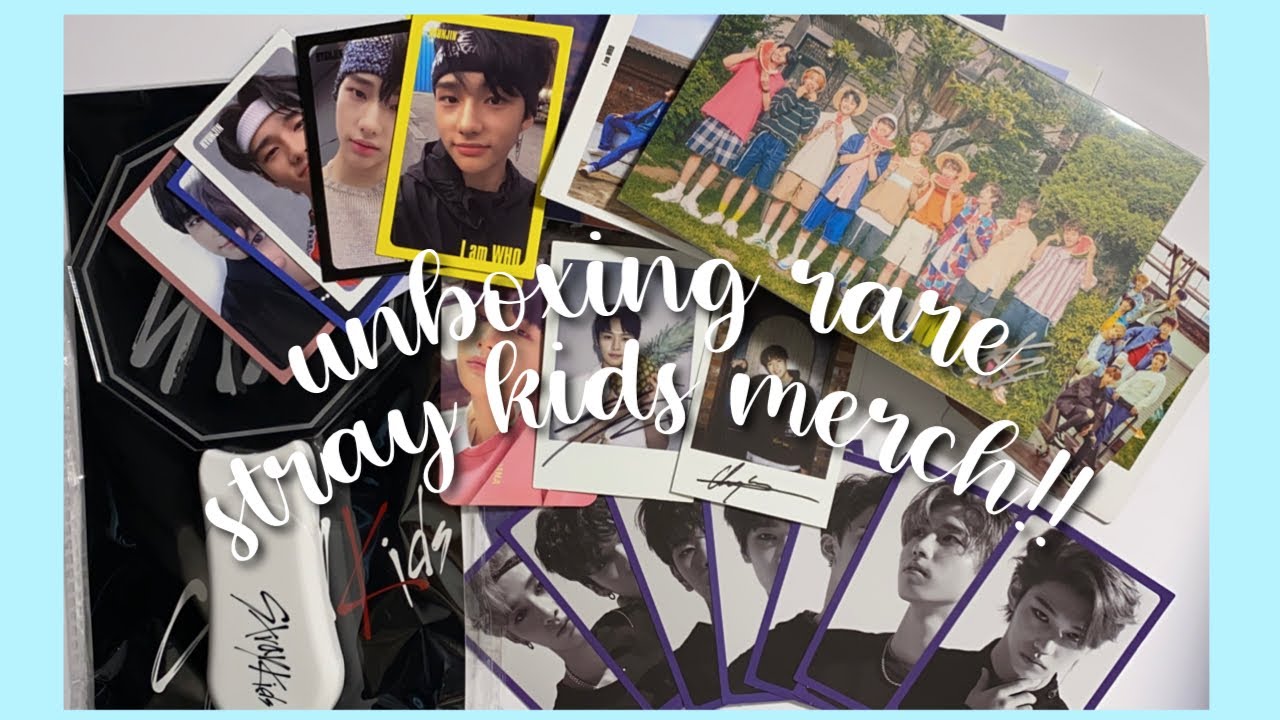 unboxing rare stray kids merch!! (photocards+concert goods)