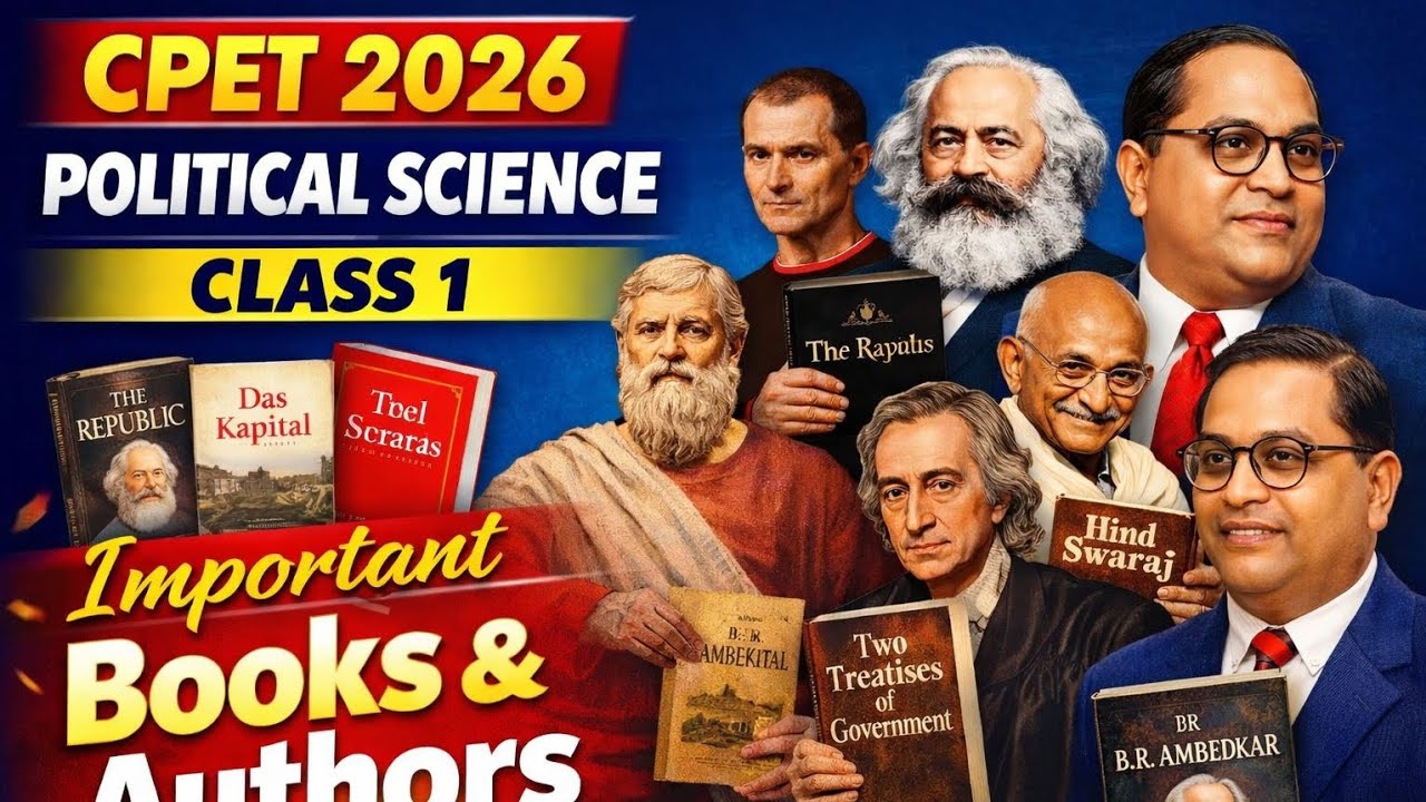 CPET 2026 Political Science | Top Authors & Books You Must Know | Class 1 | CPET 2026 Sure Questions
