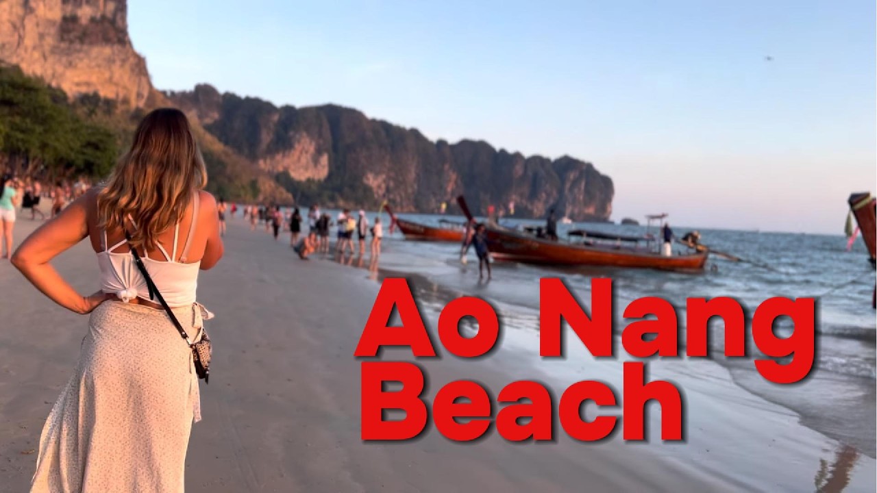 Ao Nang Beach Krabi Thailand 🇹🇭 | Stunning Sunset & Tropical Paradise