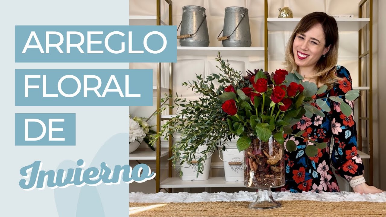 ARREGLO FLORAL INVERNAL ❄️ 🌹 ¡ELEGANCIA Y FRAGANCIA PASO A PASO!