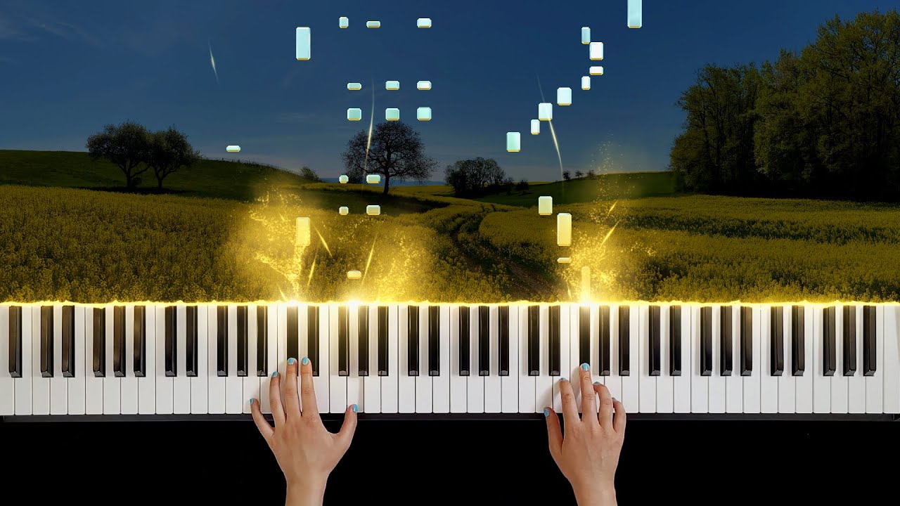 Santa Lucia - Teodoro Cottrau | Traditional Neapolitan Song | Piano Solo Synthesia Tutorial