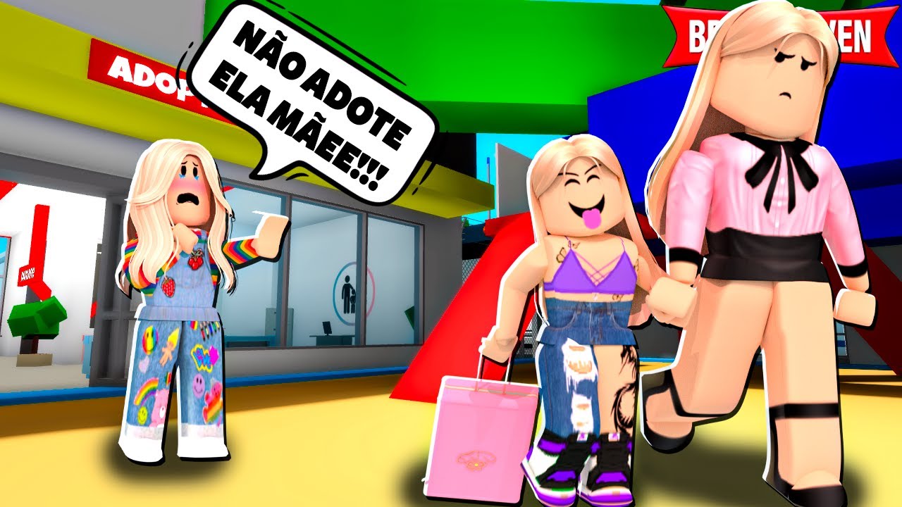 MÃE ABANDONA FILHA PREFERIDA E ADOTA OUTRA - HISTORINHA DE BROOKAHEVN RP ROBLOX 🏡