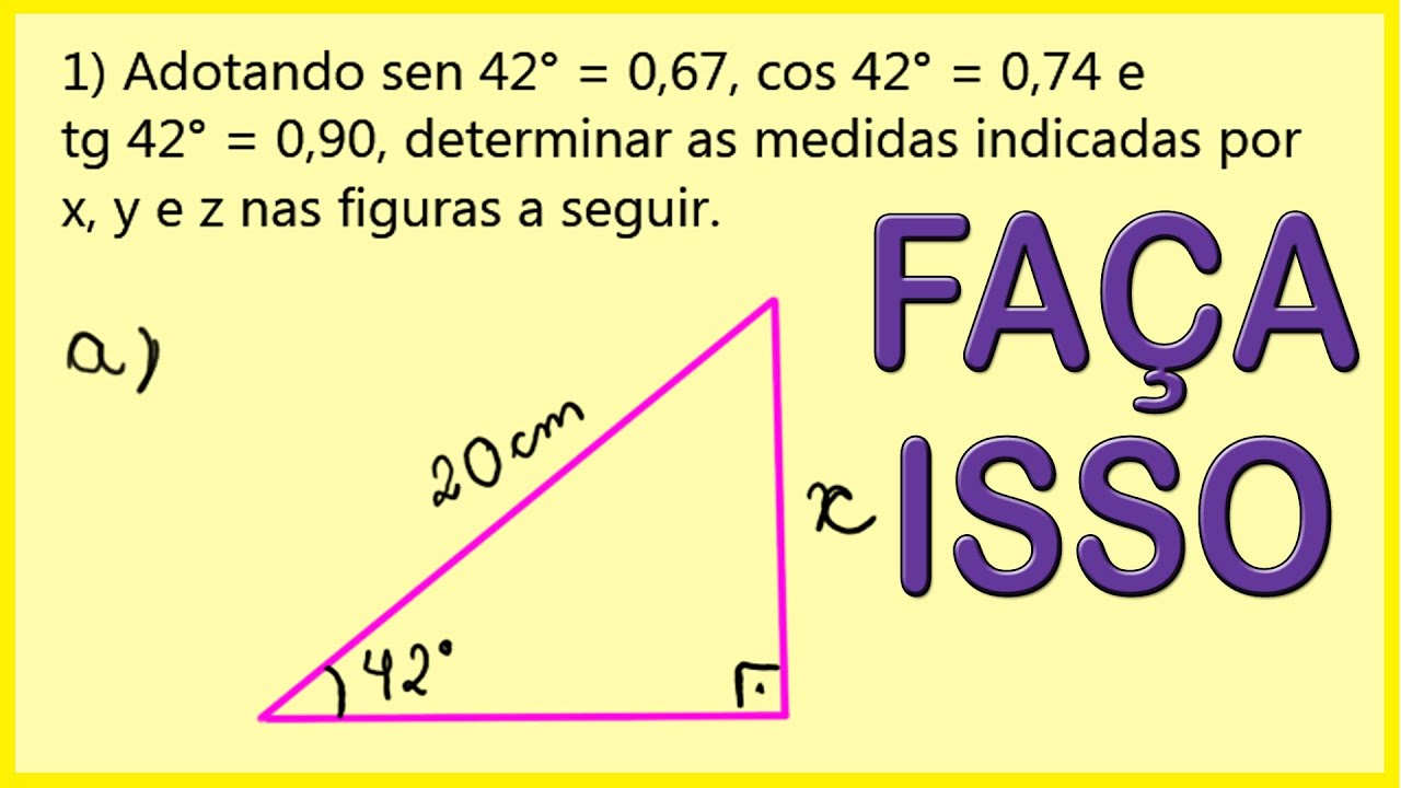 Descubra Como Calcular o Lado de um Triângulo Retângulo Usando Apenas Seno, Cosseno e Tangente!