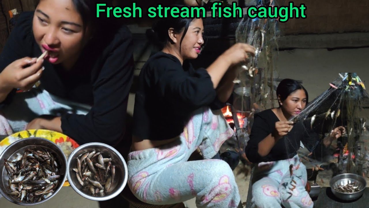 Fresh stream fish caught|| my family enjoy the meal together @sheingamangnao2554 