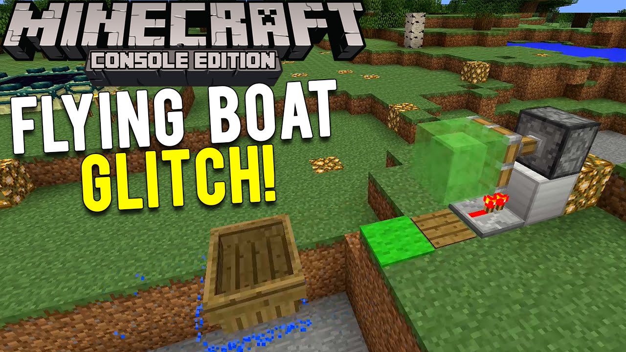 Minecraft Console: Flying Boat Slime Block Glitch! | Quick Transportation Glitch