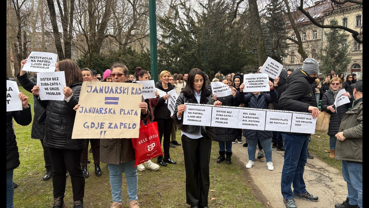 Protesti radnika Stomatološkog fakulteta, 19.02.2026.