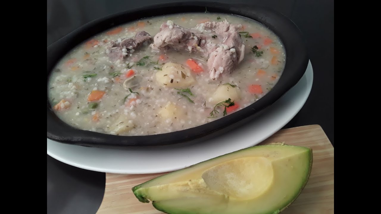 CUCHUCO DE MAIZ CON ESPINAZO DE CERDO TRADICION DEL ALTIPLANO CUNDIBOYACENSE COLOMBIANO/COCINA SABOR