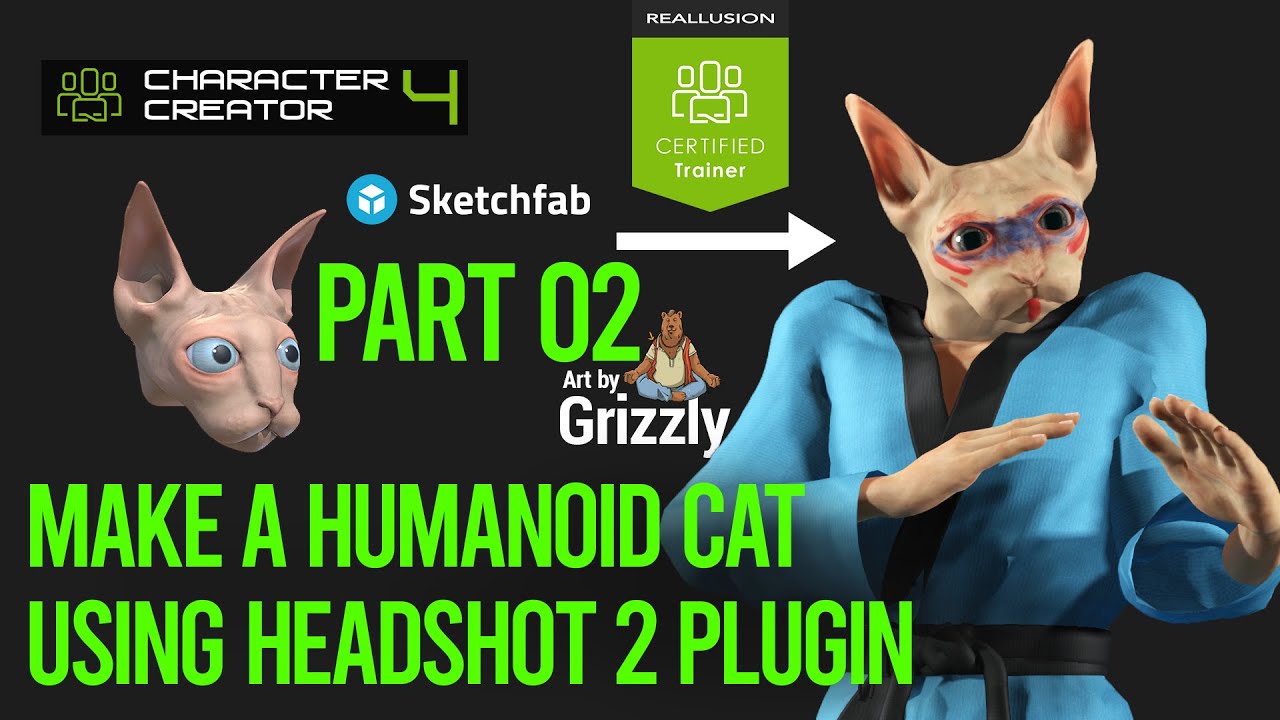 Creating a Humanoid Cat with Headshot 2.0 | Character Creator 4 Tutorial - Part 02